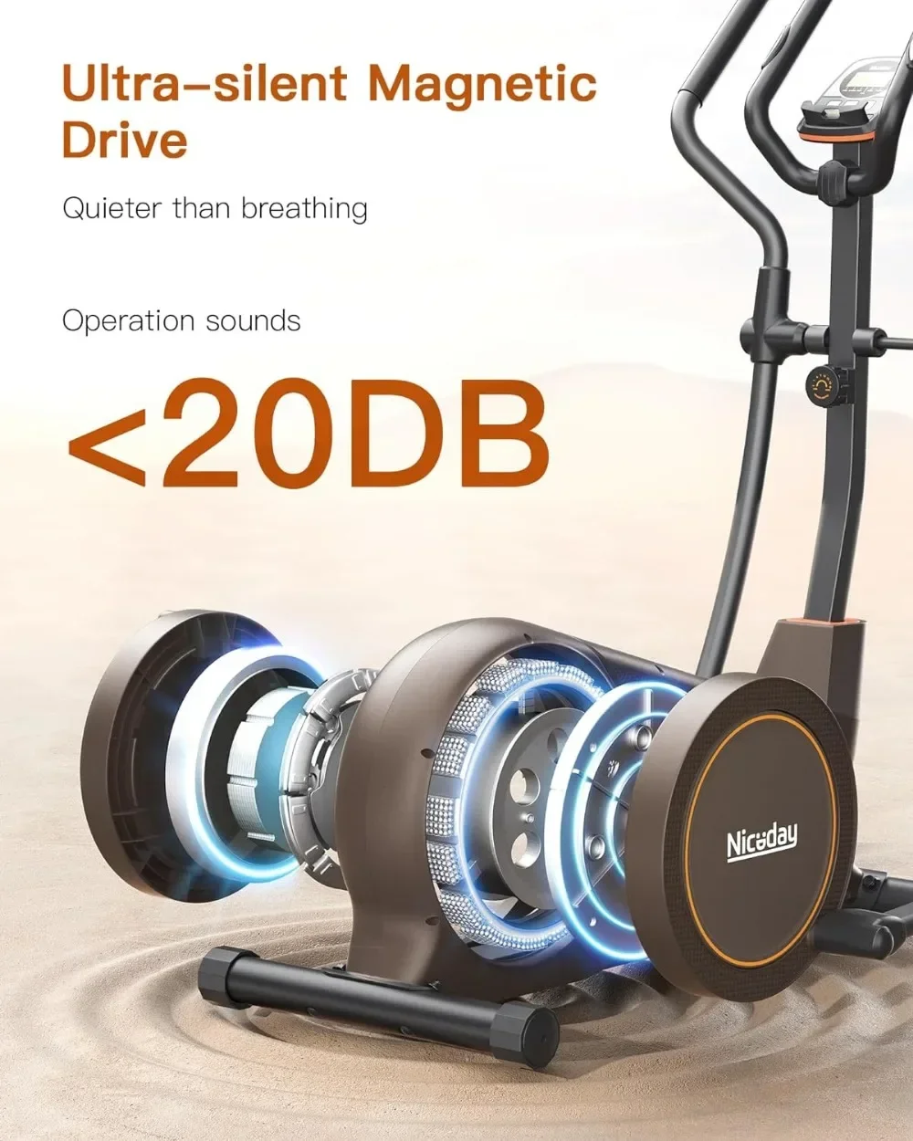 -Elliptical Machine, Elliptical Exercise Machine For Home With Hyper-Quiet Magnetic Driving System, Elliptical Trainer