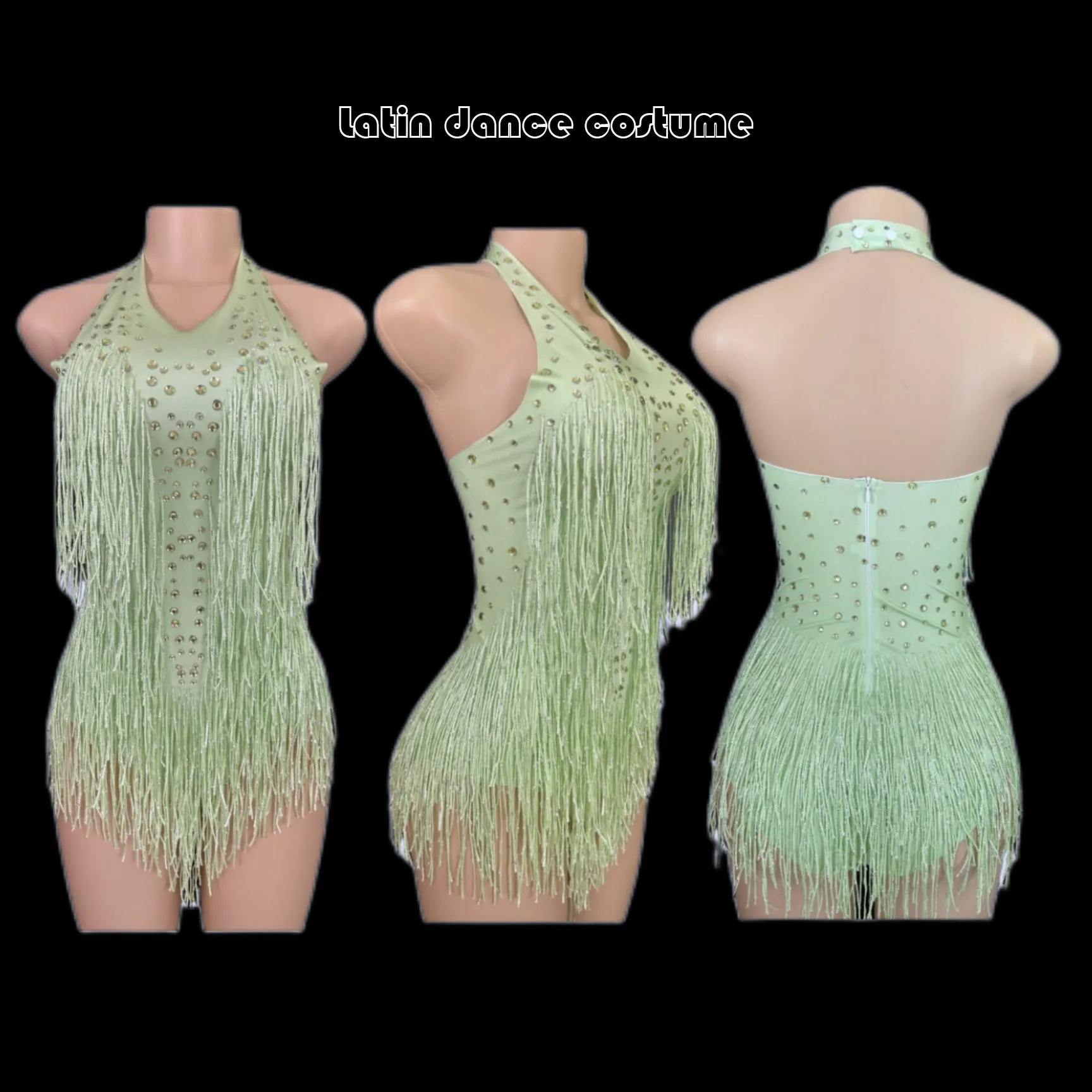 Dance Costume Stage Sparkly Rhinestones Fringe Tassels Bright Diamonds Sleeveless Jumpsuit Party Dance Suit Latin Dance
Dance Costume Stage Sparkly Rhinestones Fringe Tassels Bright Diamonds Sleeveless Jumpsuit Party Dance Suit Latin Dance