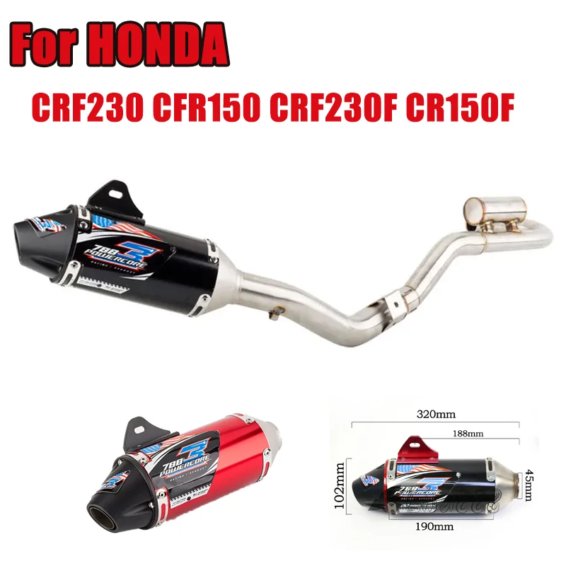 For HONDA CRF230 CFR150 CRF230F CR150F 2003-2016 Motorcycle Exhaust Full System Muffler Escape Moto stickers accesorios moto
For HONDA CRF230 CFR150 CRF230F CR150F 2003-2016 Motorcycle Exhaust Full System Muffler Escape Moto stickers accesorios moto