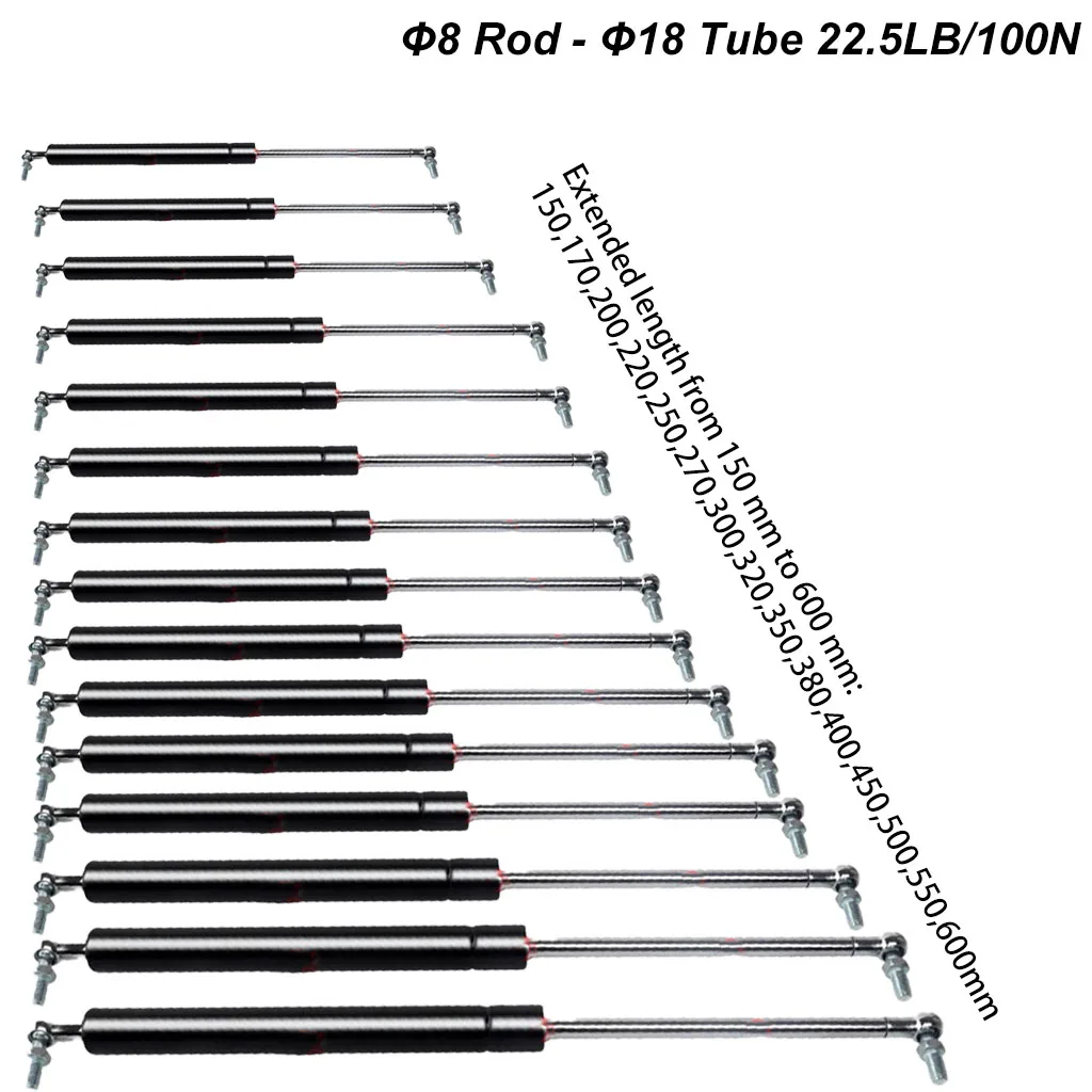 1PC 100N/22.5LB 150-600mm Universal Gas Struts Ball Joint Ends Support Boot Bonnet Hood RV Bed Platform Bus Hatch Lifts for Boat
1PC 100N/22.5LB 150-600mm Universal Gas Struts Ball Joint Ends Support Boot Bonnet Hood RV Bed Platform Bus Hatch Lifts for Boat