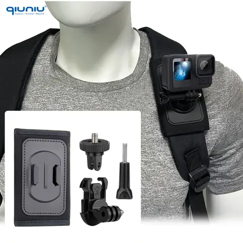 Adaptateur de montage de ceinture de sangle de sac à dos pour GoPro, accessoires de dégagement rapide lointain, résistant à 360, adapté pour Insta360, Akaso, Sjcam, Yi, DJI