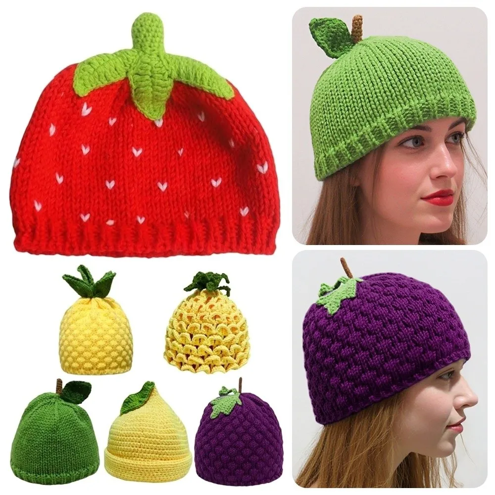 Playful Warm Knitted Fruit Hat Thick Handmade Pineapple Beanie Brimless Stretchy Skiing Hat Winter Head Accessory
Playful Warm Knitted Fruit Hat Thick Handmade Pineapple Beanie Brimless Stretchy Skiing Hat Winter Head Accessory