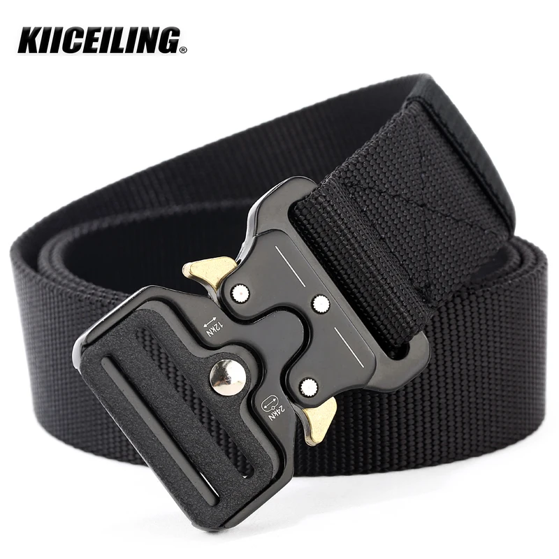 KIICEILING Men's Military Belt Army Tactical Canvas Automatic Buckle Nylon Outdoor Hunting Combat Multifunctional Waistband
KIICEILING Men's Military Belt Army Tactical Canvas Automatic Buckle Nylon Outdoor Hunting Combat Multifunctional Waistband