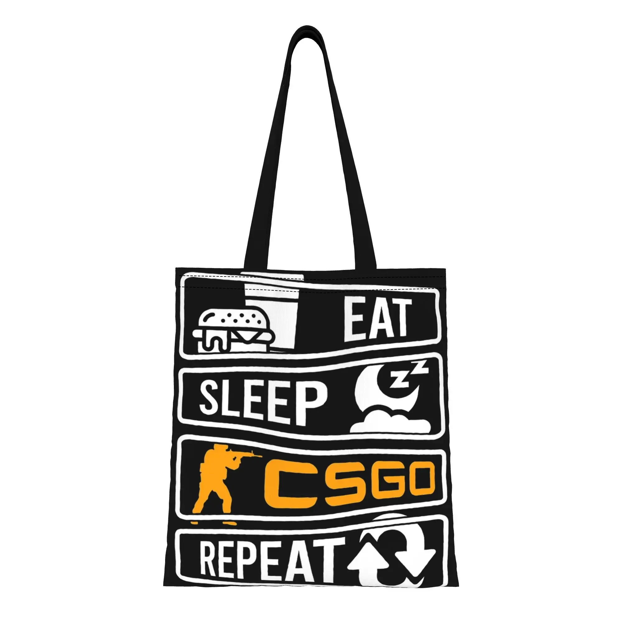 1PC Eat Sleep And GO Canvas Tote Bag CS-GO FPS Game Fans Canvas Tote Bag Perfect for Shopping Grocery Travel & Outdoor
1PC Eat Sleep And GO Canvas Tote Bag CS-GO FPS Game Fans Canvas Tote Bag Perfect for Shopping Grocery Travel & Outdoor