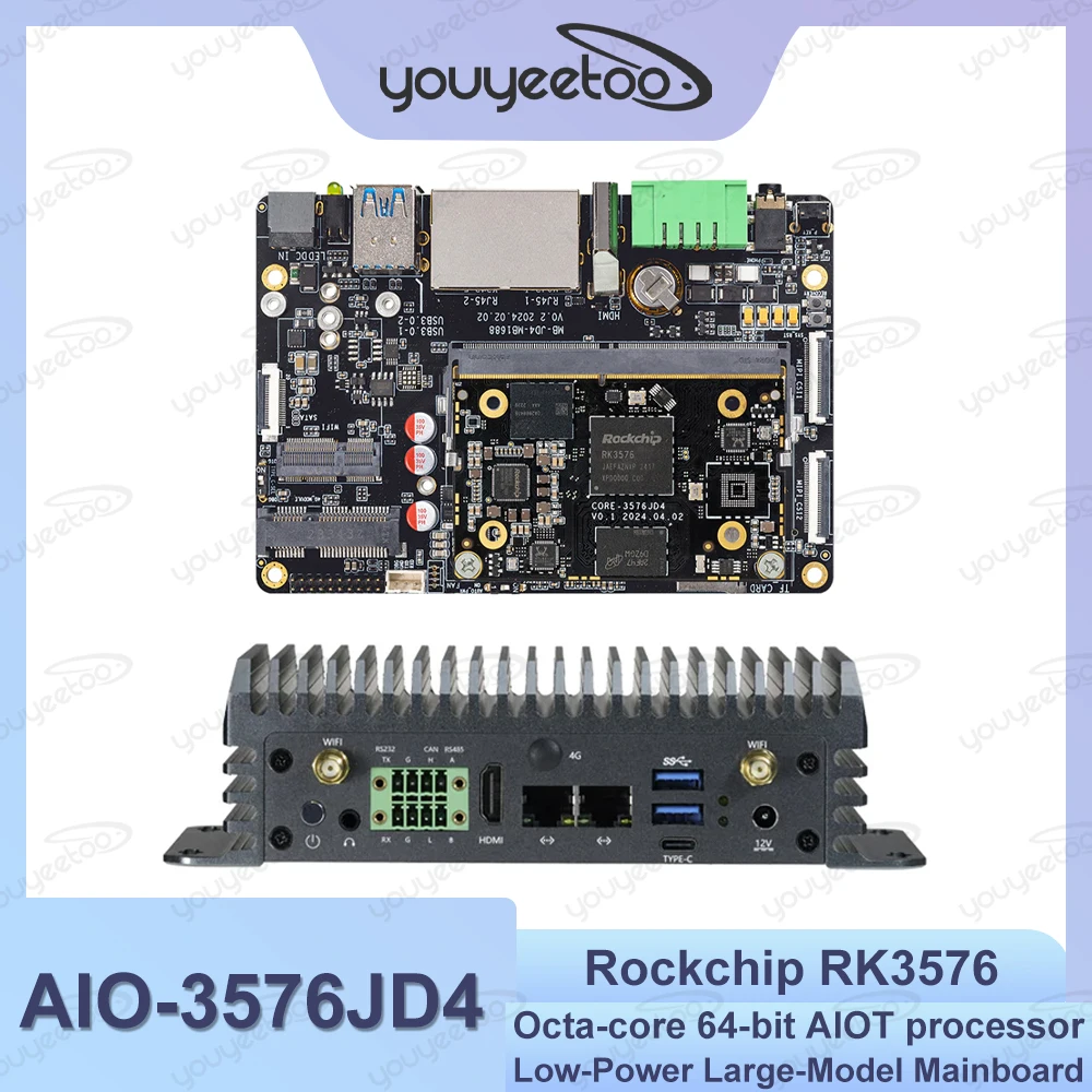 AIO-3576JD4 Large Model With Low Power Consumption AIOT Mainboard Rockchip RK3576 Development Boards 6T Computational Core Board
AIO-3576JD4 Large Model With Low Power Consumption AIOT Mainboard Rockchip RK3576 Development Boards 6T Computational Core Board