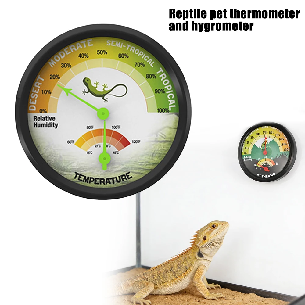 Analog Thermometer Hygrometer for Reptile Terrarium Mechanical No Battery Humidity Temperature Gauge for Pet Enclosure
Analog Thermometer Hygrometer for Reptile Terrarium Mechanical No Battery Humidity Temperature Gauge for Pet Enclosure