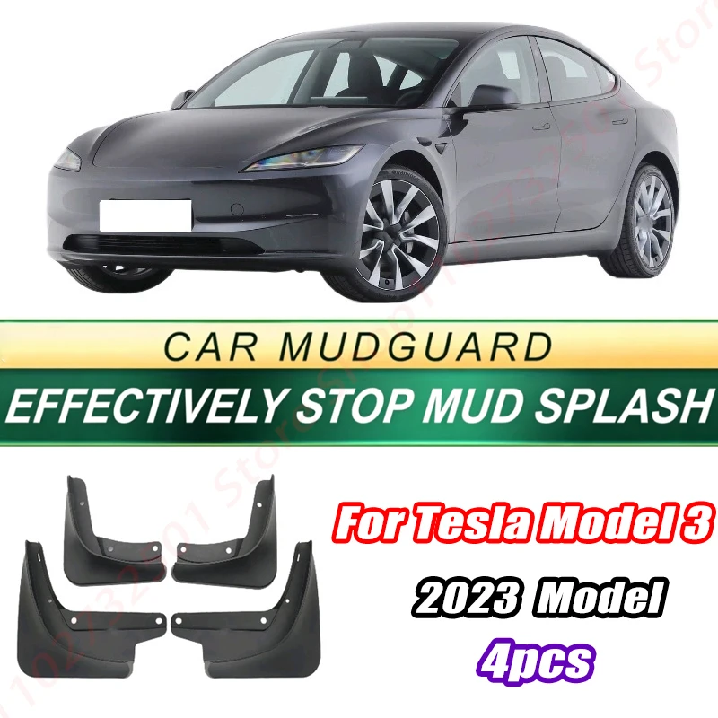 For Tesla Model 3 Refresh 2023 Model 4PCS Front Rear Mud Flaps Splash Guards Fender Mudguards Auto Accessories
For Tesla Model 3 Refresh 2023 Model 4PCS Front Rear Mud Flaps Splash Guards Fender Mudguards Auto Accessories