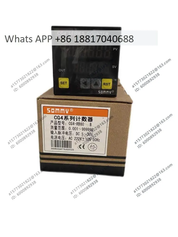 SOMMY CG4 Series Counter CG4-RB60 Smart Digital Meter Counter
SOMMY CG4 Series Counter CG4-RB60 Smart Digital Meter Counter
