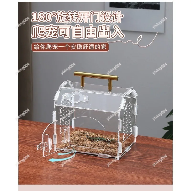 Clear Acrylic Reptile Habitat Box Landscape Feeding Case for Small Crawling Pets
Clear Acrylic Reptile Habitat Box Landscape Feeding Case for Small Crawling Pets