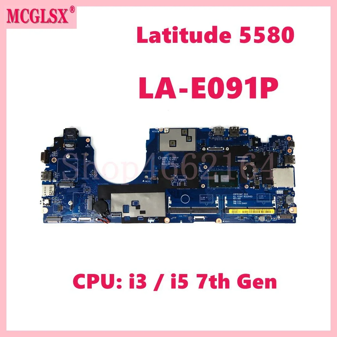 CDM80 LA-E091P с i3 / i5-6th или процессором 7-го поколения материнская плата для ноутбука Dell Latitude 5580 E5580 Материнская плата ноутбука 100% протестирована ОК
CDM80 LA-E091P с i3 / i5-6th или процессором 7-го поколения материнская плата для ноутбука Dell Latitude 5580 E5580 Материнская плата ноутбука 100% протестирована ОК