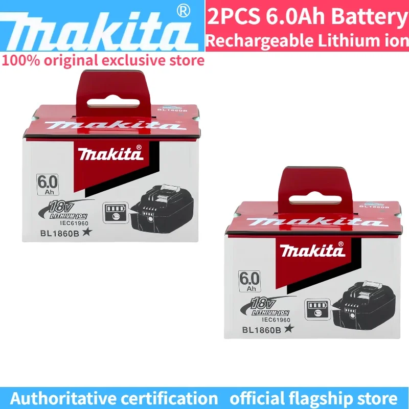 100% Original Makita 6Ah for Makita 18V Battery BL1840 BL1830B BL1850B BL1850 BL1860 BL1815 Replacement Lithium Battery
100% Original Makita 6Ah for Makita 18V Battery BL1840 BL1830B BL1850B BL1850 BL1860 BL1815 Replacement Lithium Battery