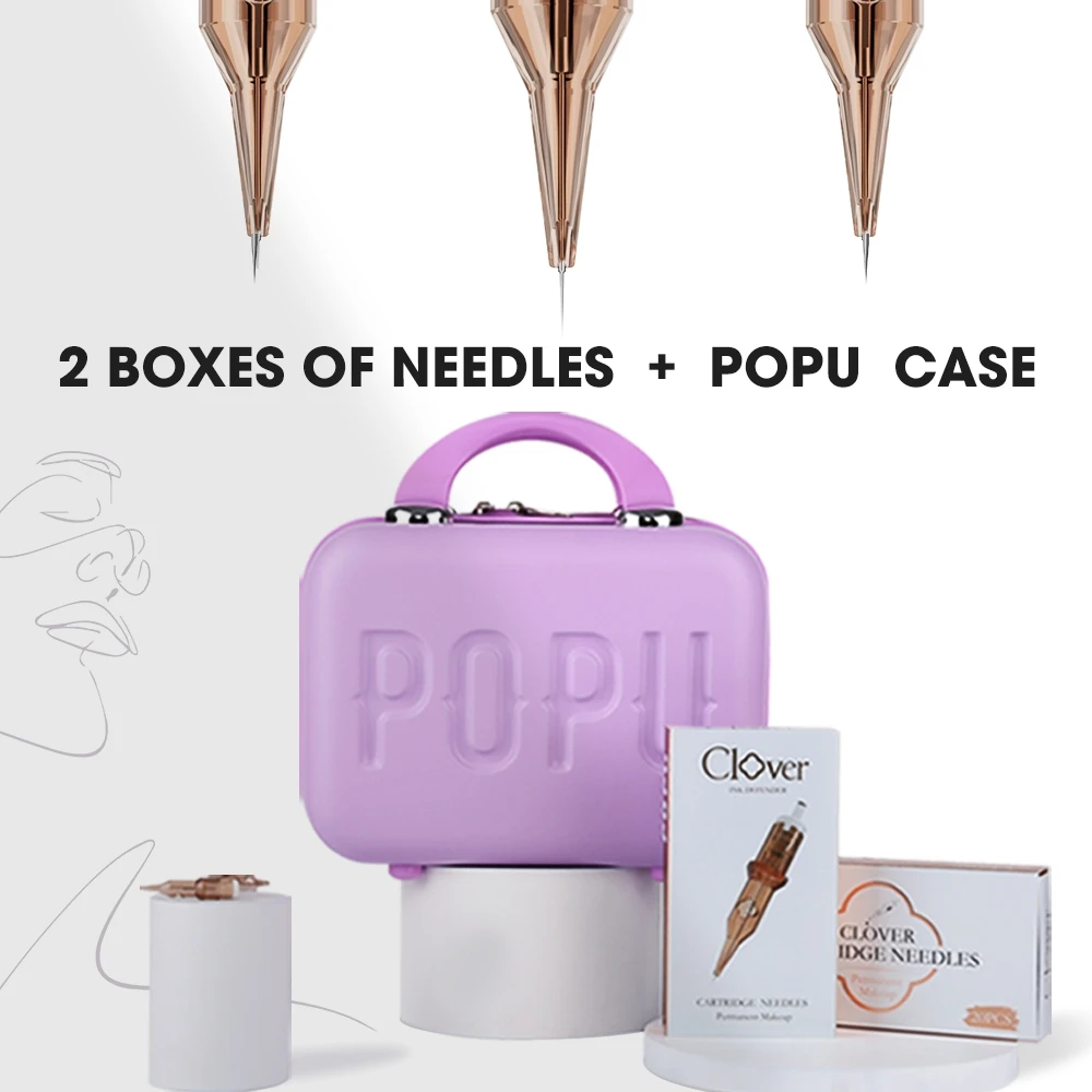 POPU Case with 2 boxes of POPU Clover PMU SMP Cartridge Needles for Eyebrow Eyeline Lips Makeup Tattoo Machine Supplies
POPU Case with 2 boxes of POPU Clover PMU SMP Cartridge Needles for Eyebrow Eyeline Lips Makeup Tattoo Machine Supplies