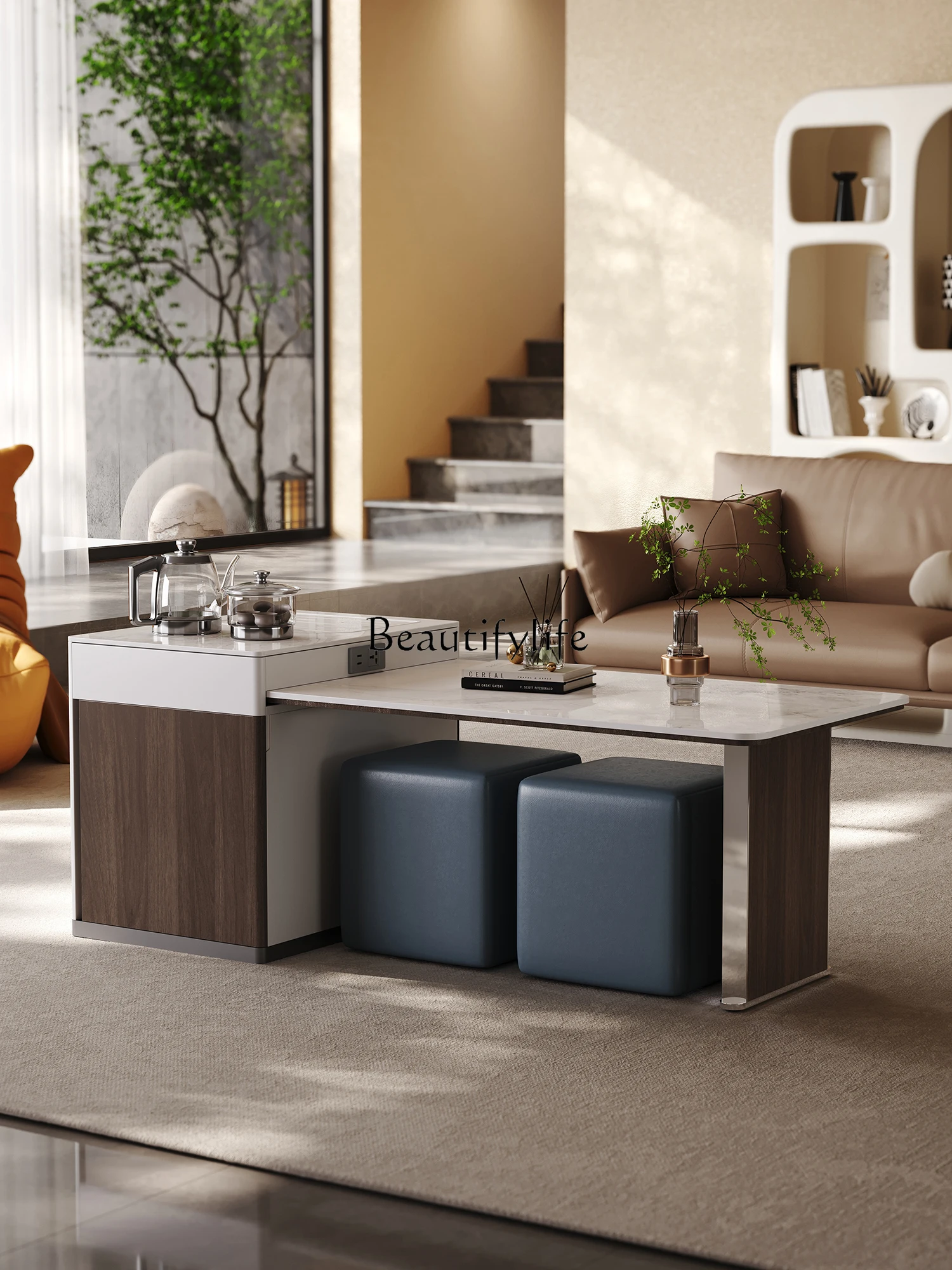 Living room Italian minimalist household small tea table new tea 
Living room Italian minimalist household small tea table new tea