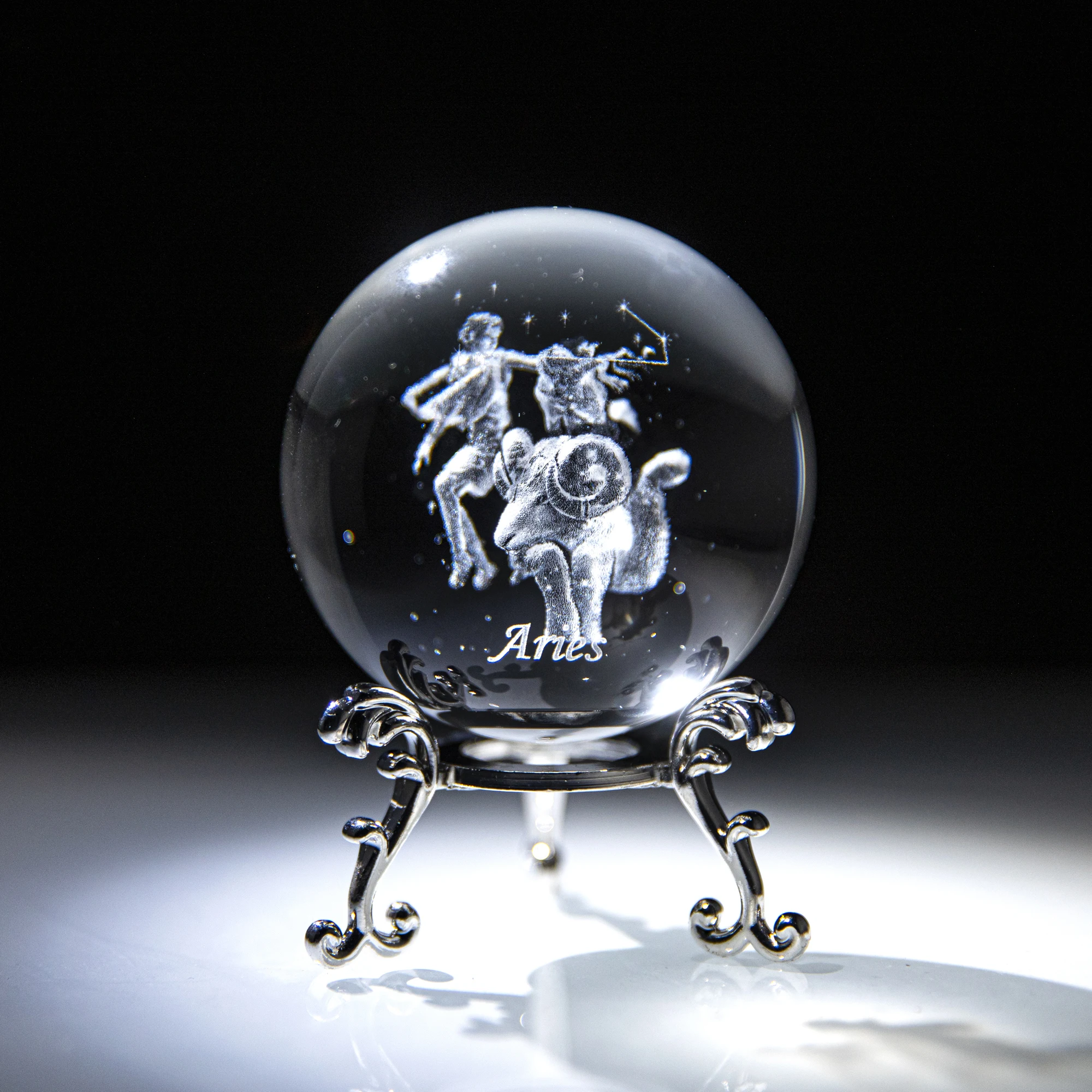 H&D 3D Laser Constellation Ball Crystal Paperweight Full Sphere Glass Fengshui With Sliver-Plated Flowering Stand(Aries)
H&D 3D Laser Constellation Ball Crystal Paperweight Full Sphere Glass Fengshui With Sliver-Plated Flowering Stand(Aries)