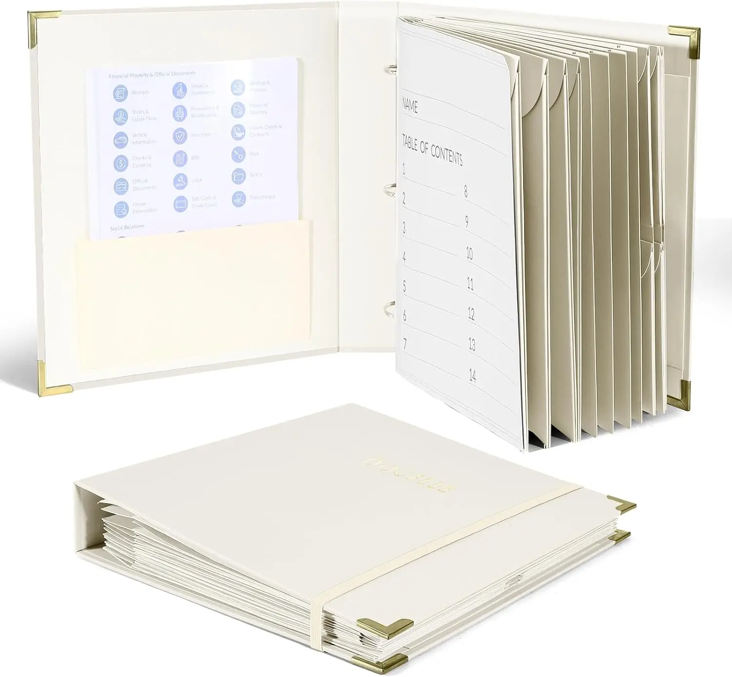 Органайзер для документов с 3 кольцами и этикетками, прочные карманы из твердого картона для бумаг, паспортов, сертификатов
Органайзер для документов с 3 кольцами и этикетками, прочные карманы из твердого картона для бумаг, паспортов, сертификатов