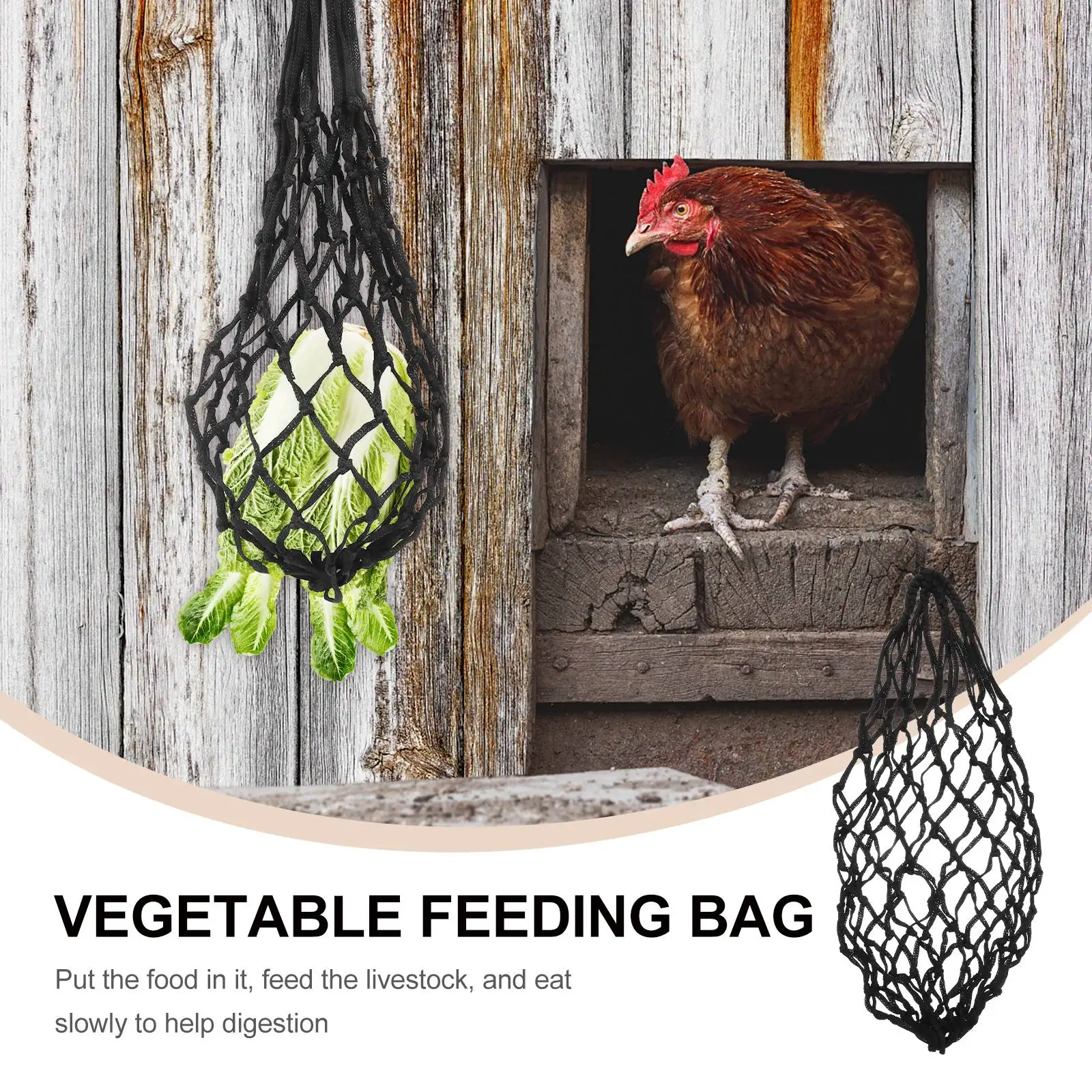Feeding Mesh Bag 64 Black Nylon Livestock Food Feeder Hanging Chicken Poultry Vegetable Strong Practical Pet
Feeding Mesh Bag 64 Black Nylon Livestock Food Feeder Hanging Chicken Poultry Vegetable Strong Practical Pet