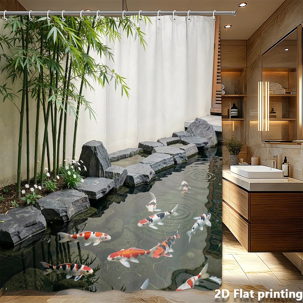 Japanese Koi Pond Shower Curtain – Realistic Print, Polyester, Grommet Top, 72x72 inch, Zen Bathroom Decor
Japanese Koi Pond Shower Curtain – Realistic Print, Polyester, Grommet Top, 72x72 inch, Zen Bathroom Decor