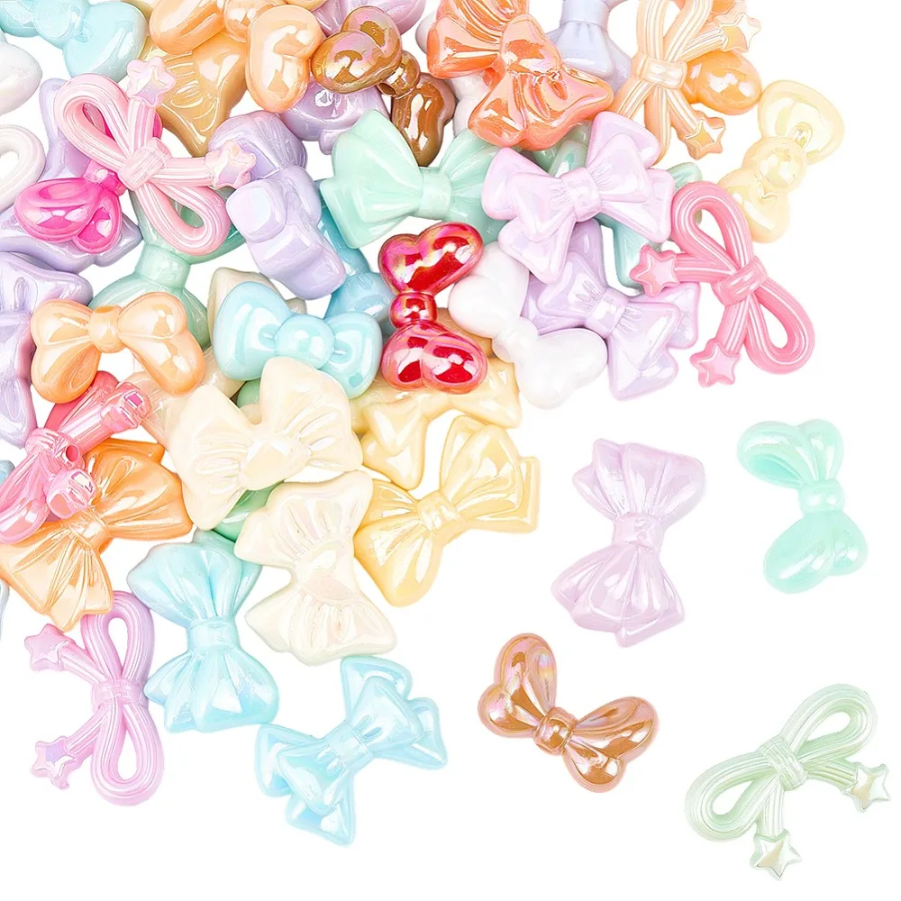 60Pcs 6 Styles Opaque Acrylic Beads Iridescent Bowknot Mixed Color 15~22.5x25.5~33.5x9.5~11mm Hole: 1.8~2.8mm
60Pcs 6 Styles Opaque Acrylic Beads Iridescent Bowknot Mixed Color 15~22.5x25.5~33.5x9.5~11mm Hole: 1.8~2.8mm