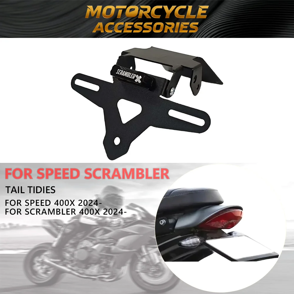 For speed 400X Scrambler 400X Motorcycle LED License Plate Frame Holder Mount - Universal Plates Bracket Accessories
For speed 400X Scrambler 400X Motorcycle LED License Plate Frame Holder Mount - Universal Plates Bracket Accessories