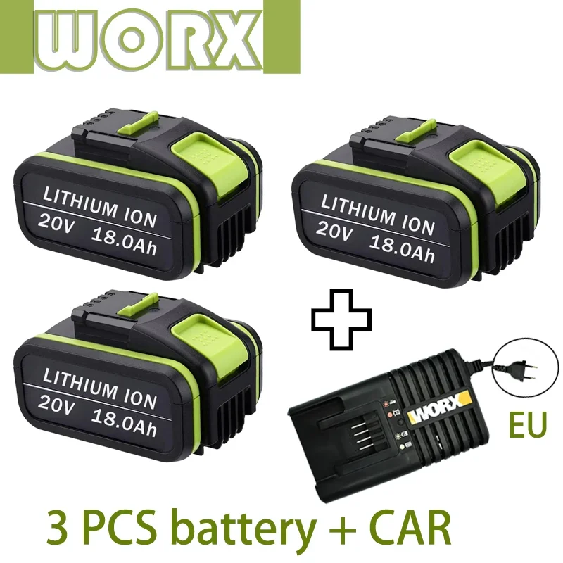 WORX20V 18.0Ah lithium 18000mAh rechargeable battery, suitable for hand drill WA3551 WA3553 WX390 WX176 WX178 WX386 WX678
WORX20V 18.0Ah lithium 18000mAh rechargeable battery, suitable for hand drill WA3551 WA3553 WX390 WX176 WX178 WX386 WX678