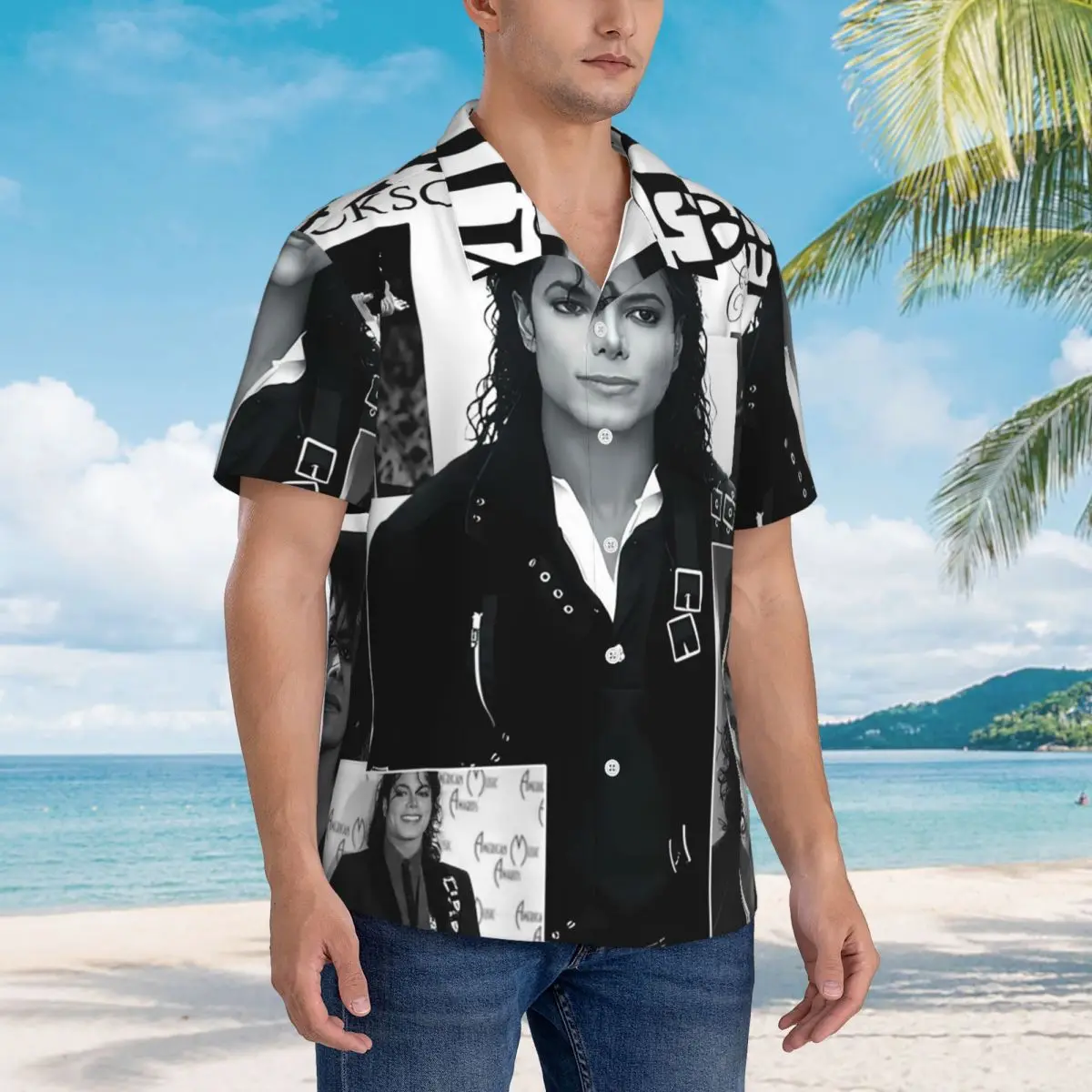 Michael Jackson Dancing Hawaiian Shirts Fashion Men Short Sleeve Shirt for Summer Beach Men's Lapel Tops
Michael Jackson Dancing Hawaiian Shirts Fashion Men Short Sleeve Shirt for Summer Beach Men's Lapel Tops