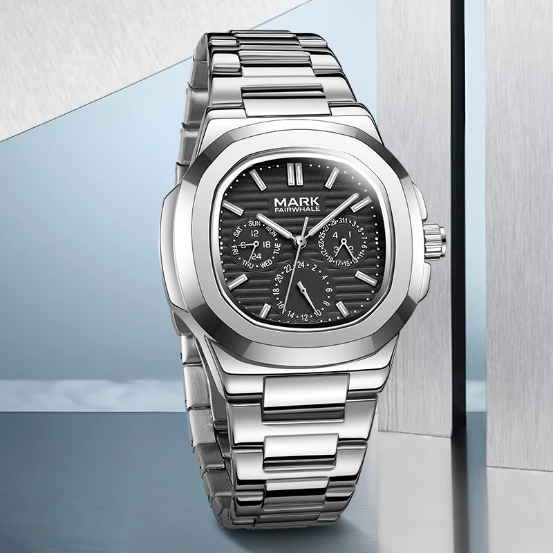 Luxury Business 24 Hours Man Watches Quartz Movement Week Waterproof 3 Bar Steel reloj
Luxury Business 24 Hours Man Watches Quartz Movement Week Waterproof 3 Bar Steel reloj