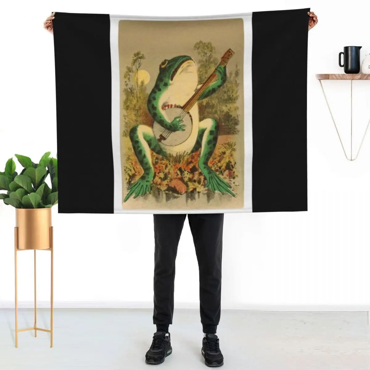 frog with a banjo Throw Blanket Durable Warm Blanket for Daily Home Use
frog with a banjo Throw Blanket Durable Warm Blanket for Daily Home Use