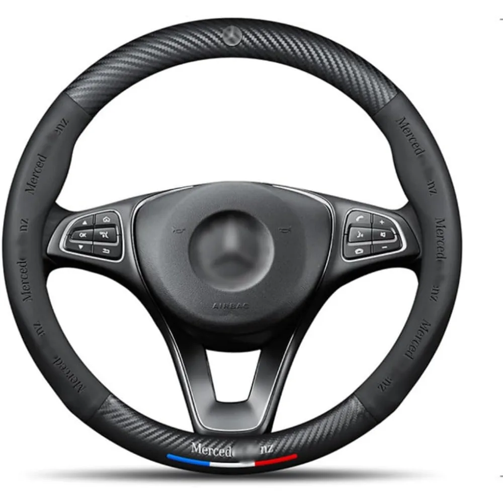 Custom Fit Car Steering Wheel Cover 37-38cm Premium Nappa Leather Carbon Fiber Texture Non Slip Black
Custom Fit Car Steering Wheel Cover 37-38cm Premium Nappa Leather Carbon Fiber Texture Non Slip Black