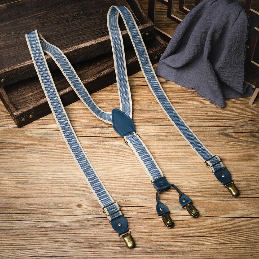 Simple Retro Suspenders for Men British Style Metal Clip Y-Type Suspenders Suit Accessories Anti-slip Stripe Suspender Clip Suit
Simple Retro Suspenders for Men British Style Metal Clip Y-Type Suspenders Suit Accessories Anti-slip Stripe Suspender Clip Suit