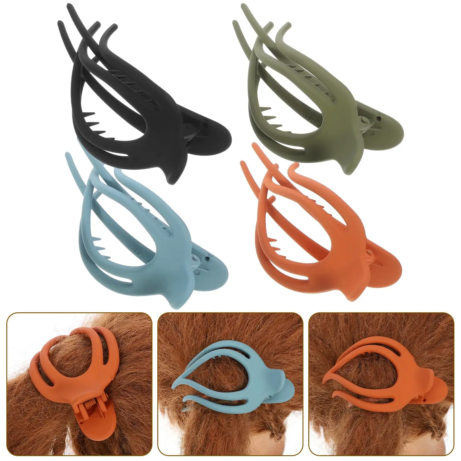 4 Pcs Frosted Clips for Women French Style Decorative Flat Barrettes Thick Snap Sectioning Glossy
4 Pcs Frosted Clips for Women French Style Decorative Flat Barrettes Thick Snap Sectioning Glossy