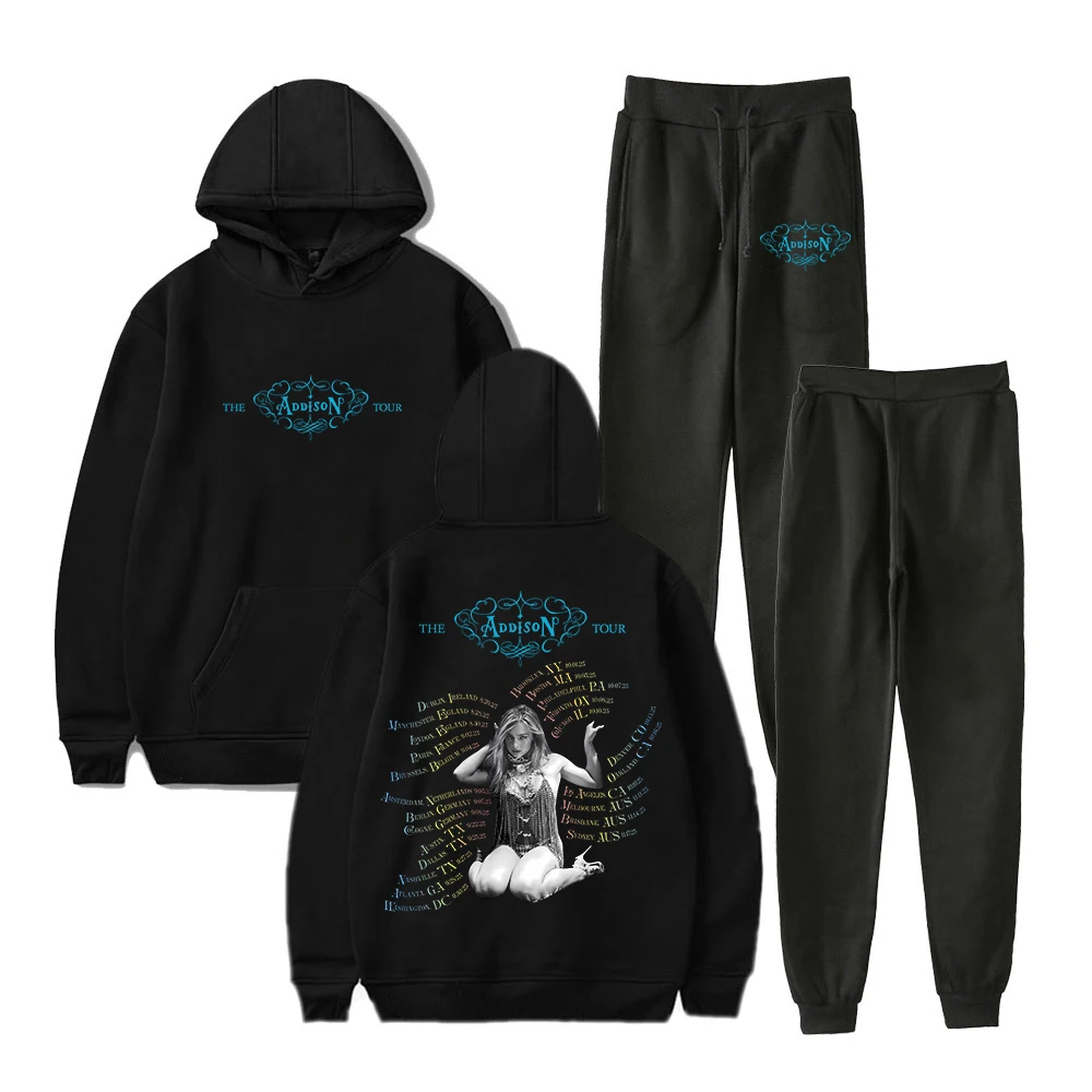 GF Addison Rae Merch 2025 The Addison Tour толстовки брюки для бега комплект из двух предметов толстовки + спортивные штаны мужские и женские комплекты одежды
GF Addison Rae Merch 2025 The Addison Tour толстовки брюки для бега комплект из двух предметов толстовки + спортивные штаны мужские и женские комплекты одежды