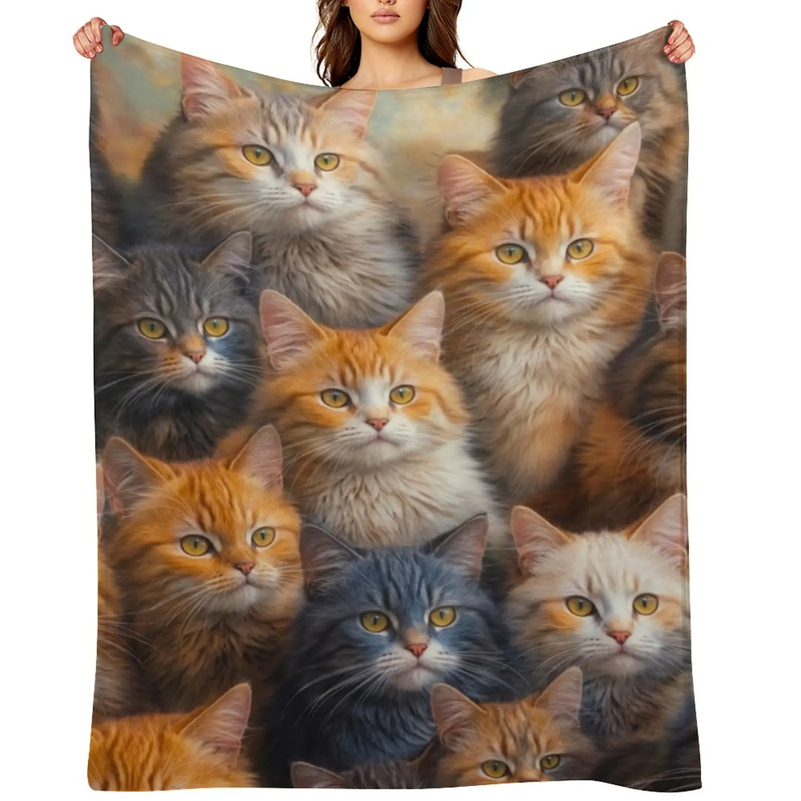 Whiskered Assembly Throw Blanket Decoratives Summer halloween Multi-Purpose Blankets
Whiskered Assembly Throw Blanket Decoratives Summer halloween Multi-Purpose Blankets