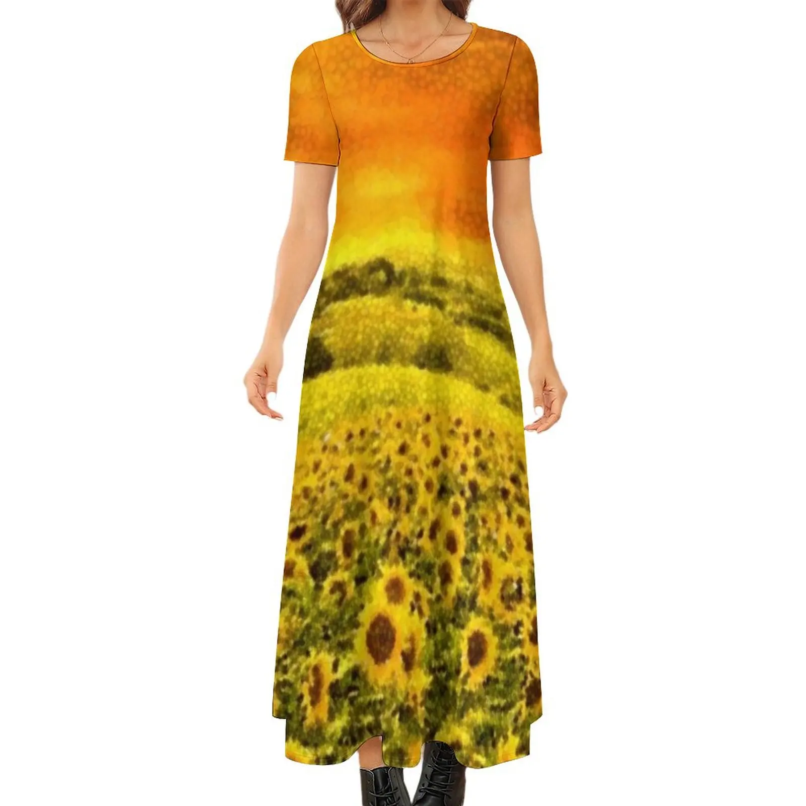 Tuscany sunflower rolling hills and fields - Style 2 - Jéanpaul Ferro Round Neck Short Sleeve Dress women dress
Tuscany sunflower rolling hills and fields - Style 2 - Jéanpaul Ferro Round Neck Short Sleeve Dress women dress