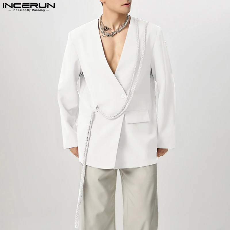 INCERUN Men Casual Long Sleeved Blazer 2025 Handsome Solid Color Suits Elegant Tassel Streetwear Male Thin Coats
INCERUN Men Casual Long Sleeved Blazer 2025 Handsome Solid Color Suits Elegant Tassel Streetwear Male Thin Coats