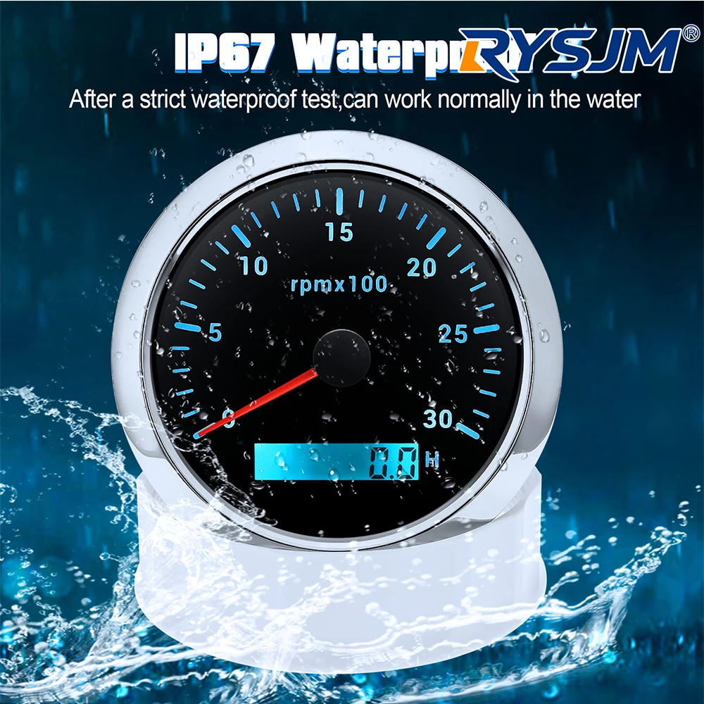 85MM Tachometer with LCD Hour Meter For Marine Boat Car RPM Gauge 8000rpm 6000rpm RPM Meter Tach Gauge 7 Colors LED Backlight
85MM Tachometer with LCD Hour Meter For Marine Boat Car RPM Gauge 8000rpm 6000rpm RPM Meter Tach Gauge 7 Colors LED Backlight