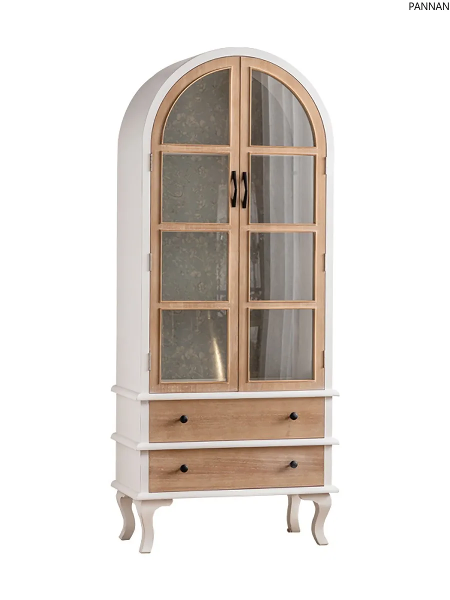 Nordic retro glass door dining side cabinet American living room integrated wall French style bookcase
Nordic retro glass door dining side cabinet American living room integrated wall French style bookcase