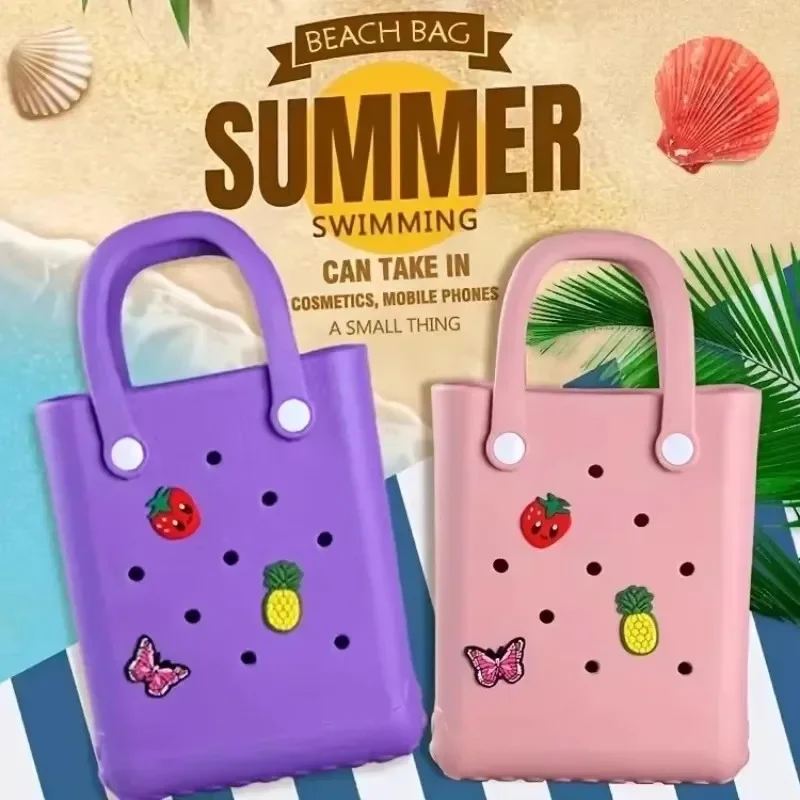 EVA Charms Beach Bag Rubber Waterproof Female Shoulder Handbag Fashion Crossbody Messenger Travel Pool Women Jibz Jelly Tote Bag
EVA Charms Beach Bag Rubber Waterproof Female Shoulder Handbag Fashion Crossbody Messenger Travel Pool Women Jibz Jelly Tote Bag