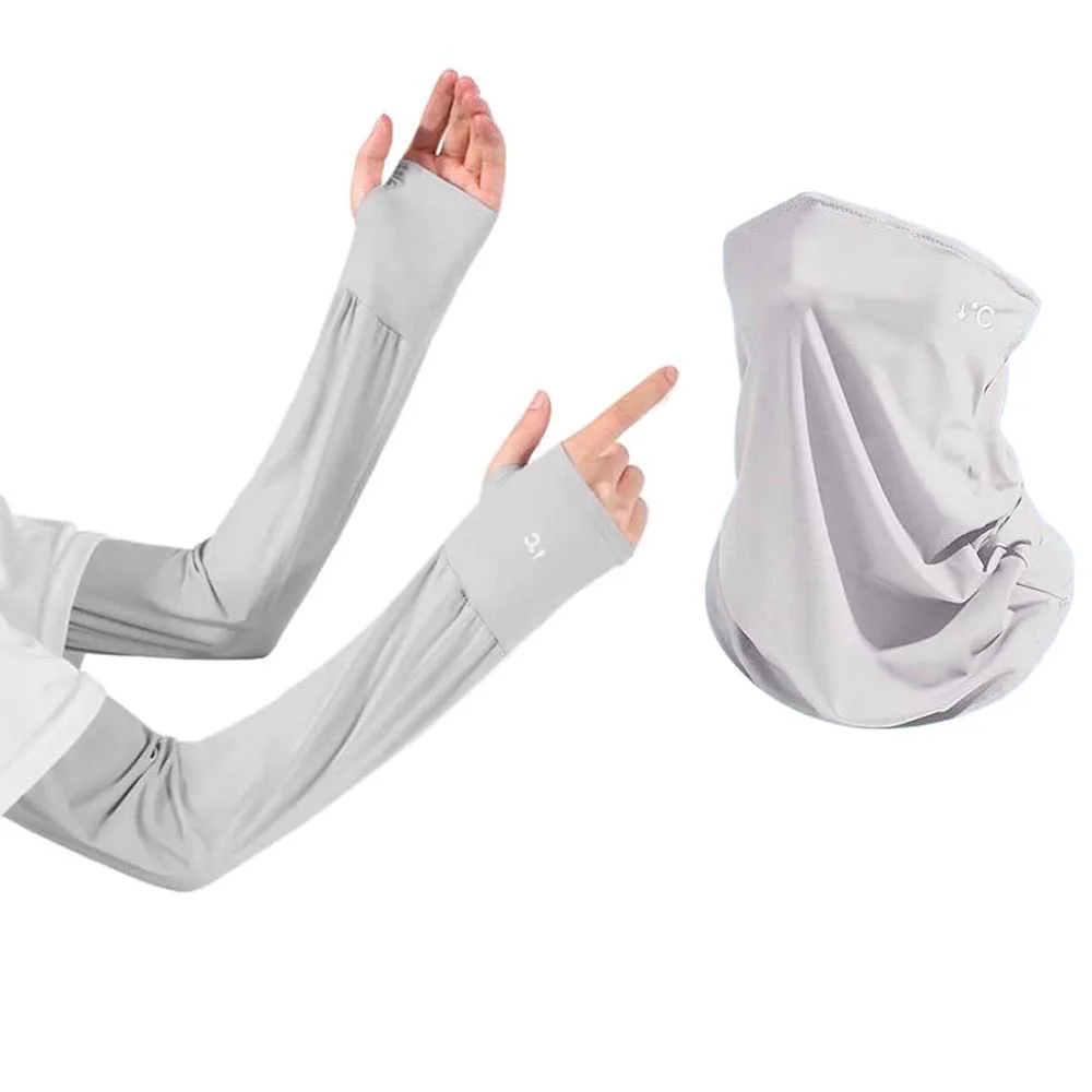 3pcs/set Breathable Ice Silk Mask UPF50+ Quick Drying Ice Silk Sunscreen Sleeves Neck Scarf Polyester Sunshade Arm Cover Hiking
3pcs/set Breathable Ice Silk Mask UPF50+ Quick Drying Ice Silk Sunscreen Sleeves Neck Scarf Polyester Sunshade Arm Cover Hiking