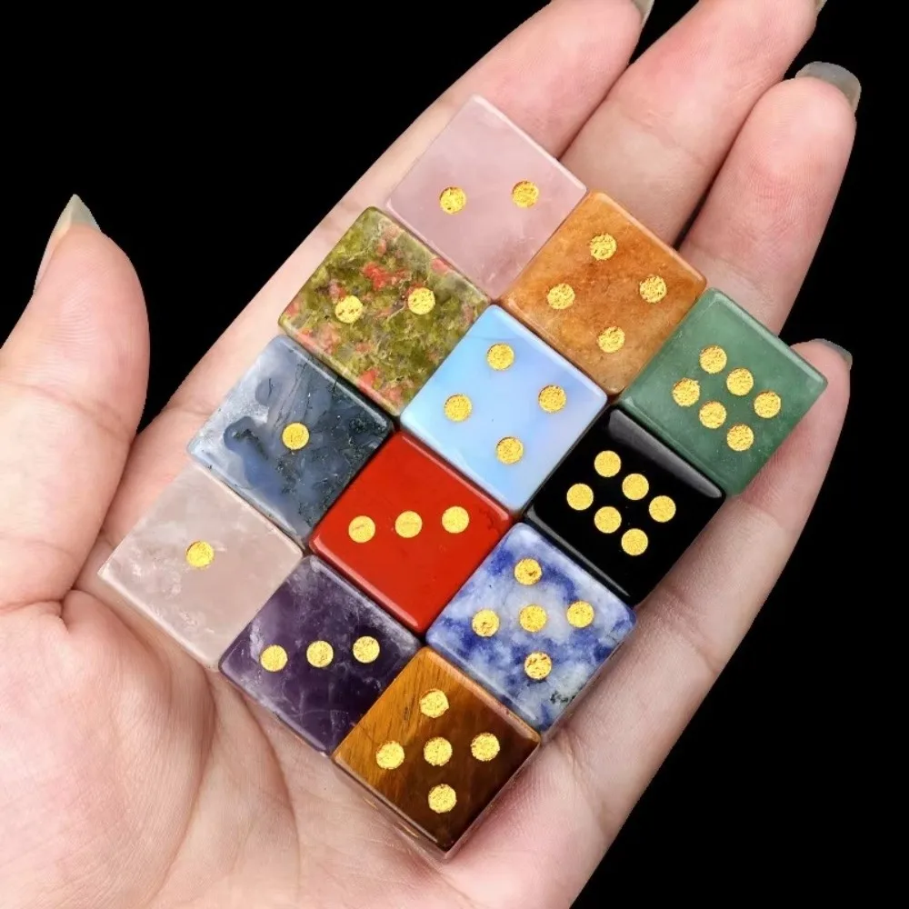 New 6-Sided Digital Game Dice 16mm Crystal D6 Gem Dice Set Natural Stone Quartz Quartz Dice Teaching Math
New 6-Sided Digital Game Dice 16mm Crystal D6 Gem Dice Set Natural Stone Quartz Quartz Dice Teaching Math