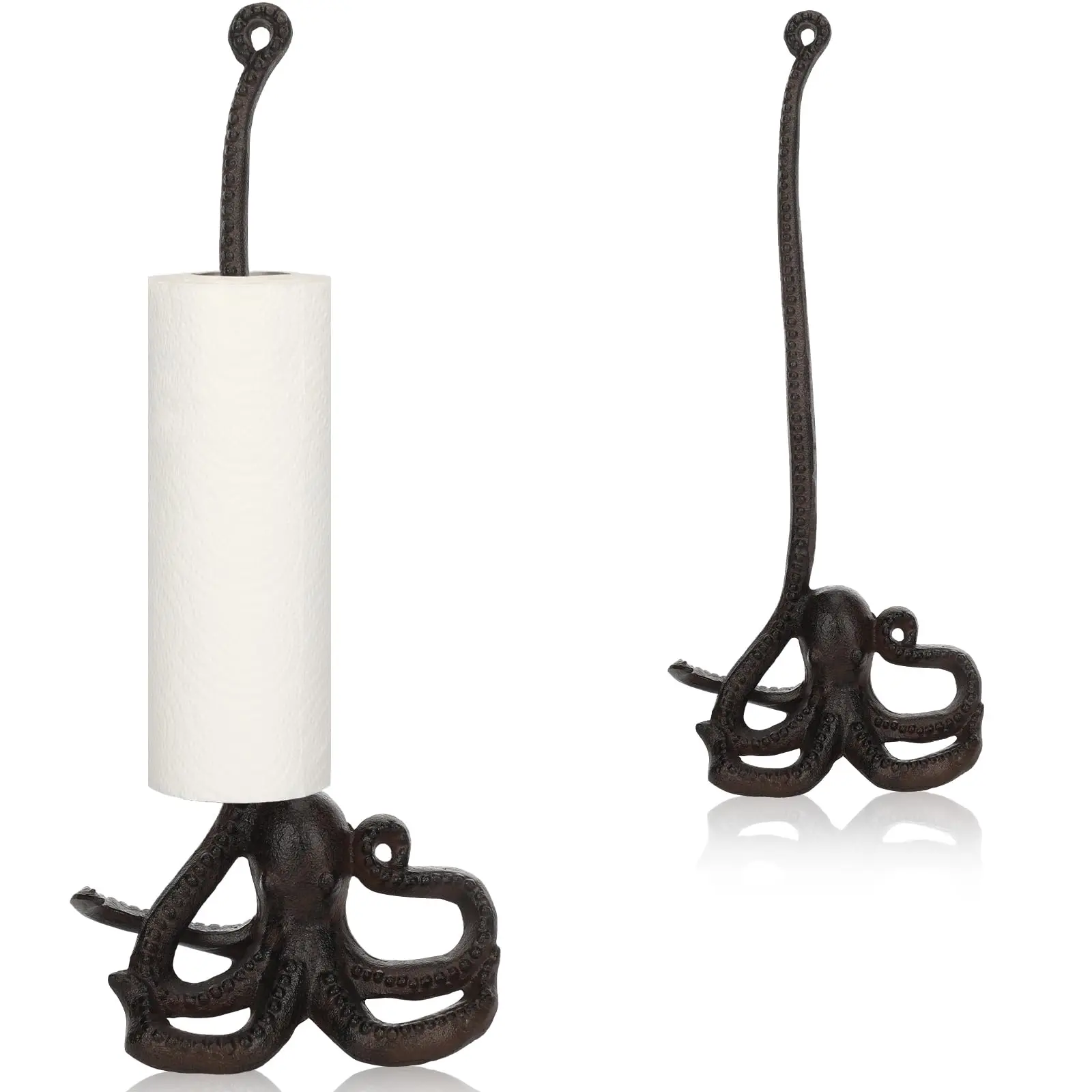 18 Inch Cast Iron Octopus Paper Towel Holder Rustic Nautical Kitchen Bathroom Decor
18 Inch Cast Iron Octopus Paper Towel Holder Rustic Nautical Kitchen Bathroom Decor
