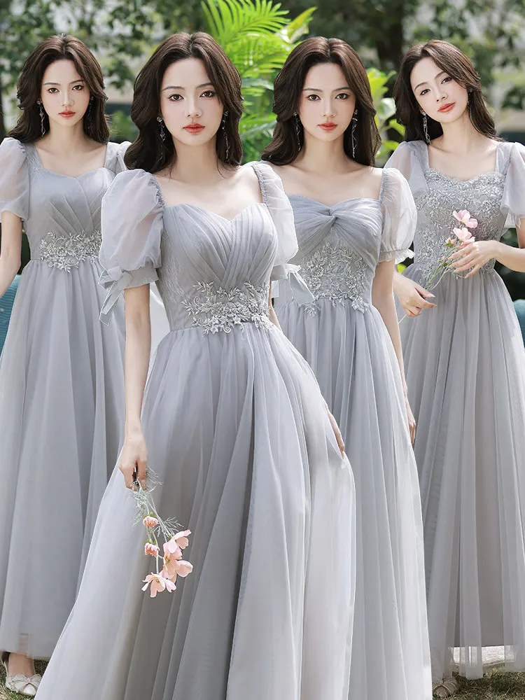 Серое свадебное платье подружки невесты для женщин, новинка 2026, тюлевые вечерние платья с квадратным воротником, элегантные женские вечерние платья с аппликацией
Серое свадебное платье подружки невесты для женщин, новинка 2026, тюлевые вечерние платья с квадратным воротником, элегантные женские вечерние платья с аппликацией