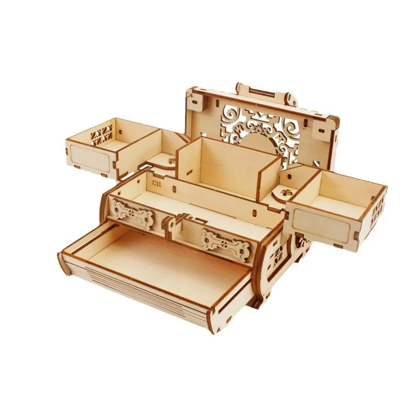 3D Wooden Jewelry Box Puzzle Handmade DIY Ornament Gift Toy for Adults And Kids Home Decorative Storage Box Desktop Ornaments
3D Wooden Jewelry Box Puzzle Handmade DIY Ornament Gift Toy for Adults And Kids Home Decorative Storage Box Desktop Ornaments