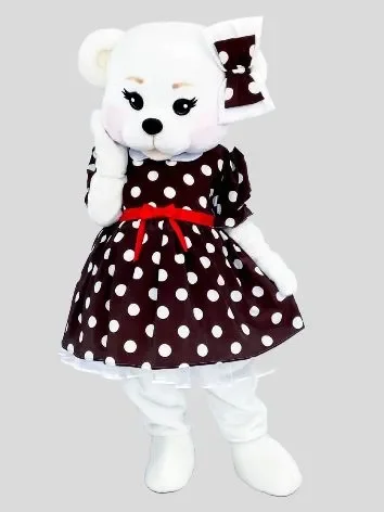 Polka Dot Dress Teddy Bear Mascot Costume Anime White Bear Girls Halloween Carnival Party Events Adult Christmas Fancy Outfits
Polka Dot Dress Teddy Bear Mascot Costume Anime White Bear Girls Halloween Carnival Party Events Adult Christmas Fancy Outfits