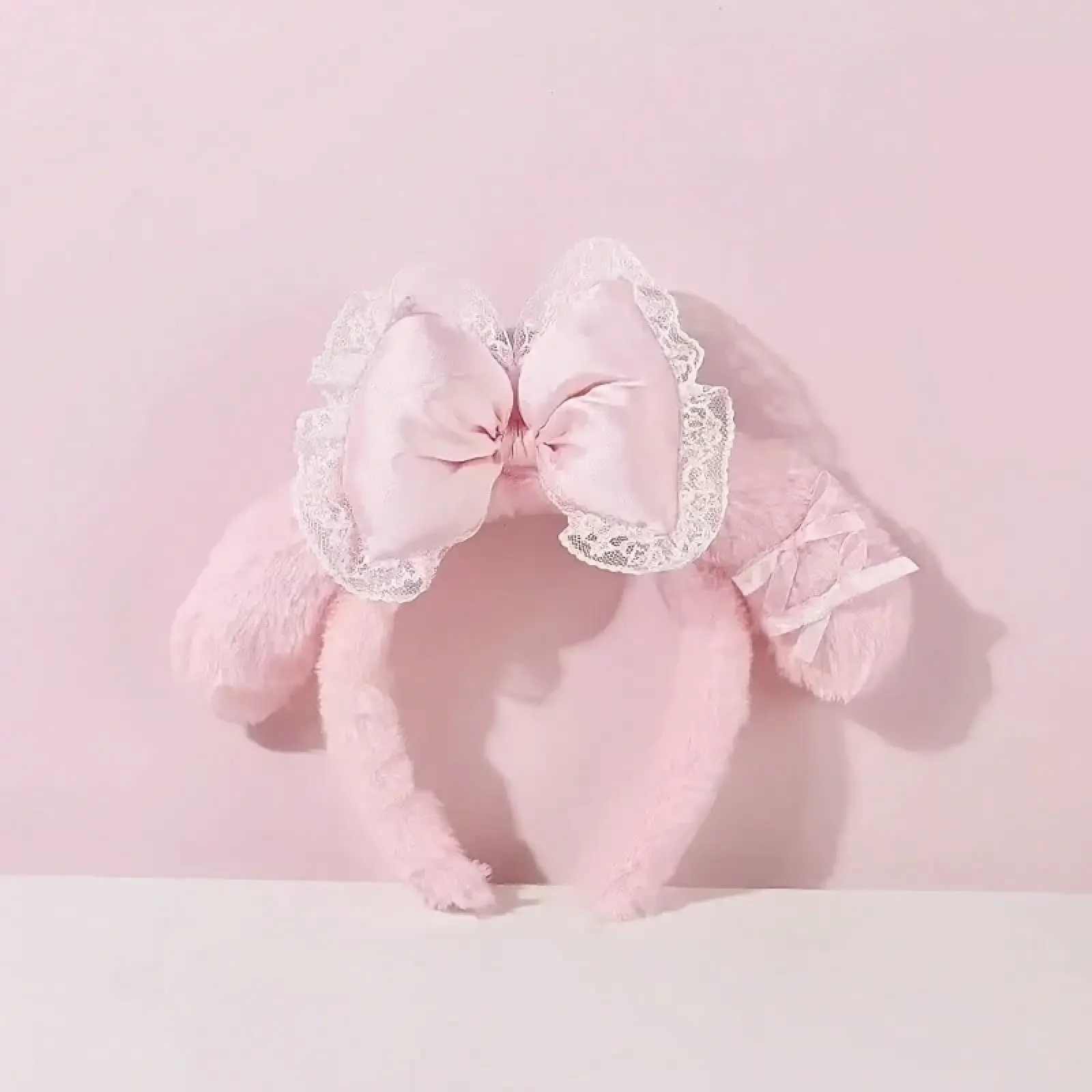 Cute Cartoon Pink Bow Headband With Plush Ears Hair Accessory
Cute Cartoon Pink Bow Headband With Plush Ears Hair Accessory