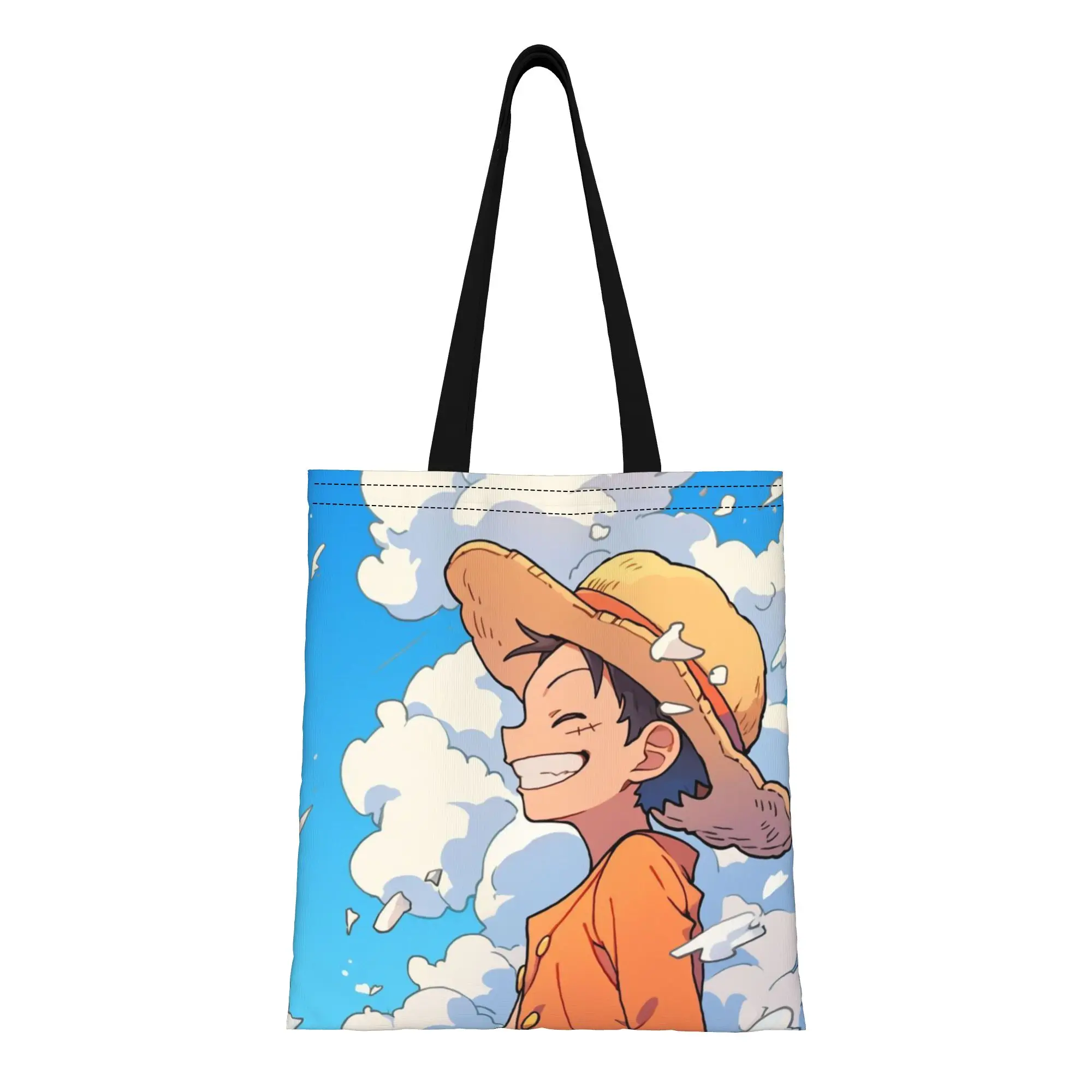 Сумка-тоут из холщовой ткани с принтом аниме One Piece, идеально подходящая для активного отдыха, женская сумка с верхней ручкой, к началу учебного года.
Сумка-тоут из холщовой ткани с принтом аниме One Piece, идеально подходящая для активного отдыха, женская сумка с верхней ручкой, к началу учебного года.