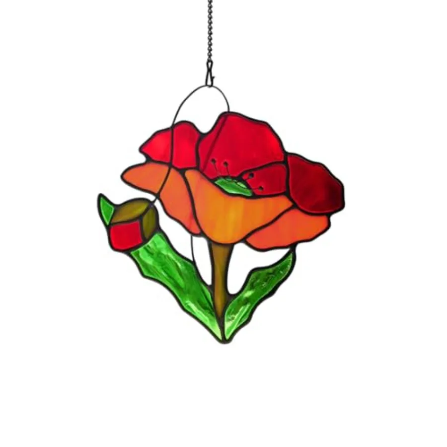 Red Poppy Flower Stined Glss Window HngingPoppy Stined Glss Sunther for Window Hnging Sunther Themed Gifts for Women Flower Lov
Red Poppy Flower Stined Glss Window HngingPoppy Stined Glss Sunther for Window Hnging Sunther Themed Gifts for Women Flower Lov