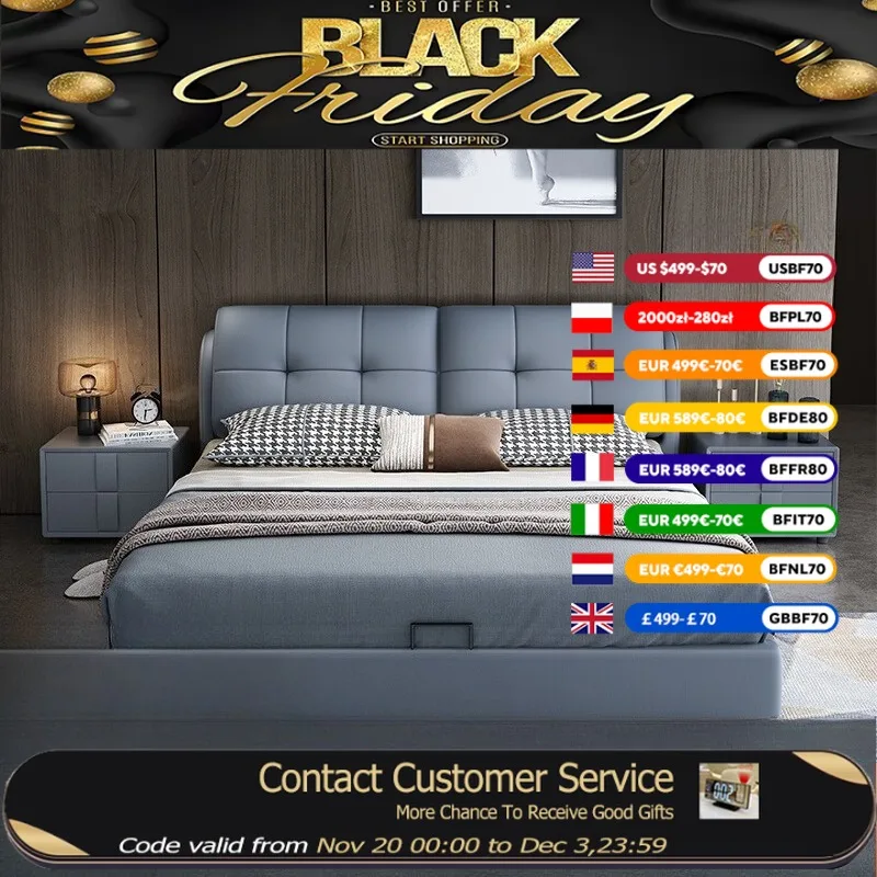 Leather Minimalist Double Bed Cheap Storage Heavy Luxury Frame Double Bed Mattress Modern Cama Matrimonial Bedroom Furniture Set
Leather Minimalist Double Bed Cheap Storage Heavy Luxury Frame Double Bed Mattress Modern Cama Matrimonial Bedroom Furniture Set