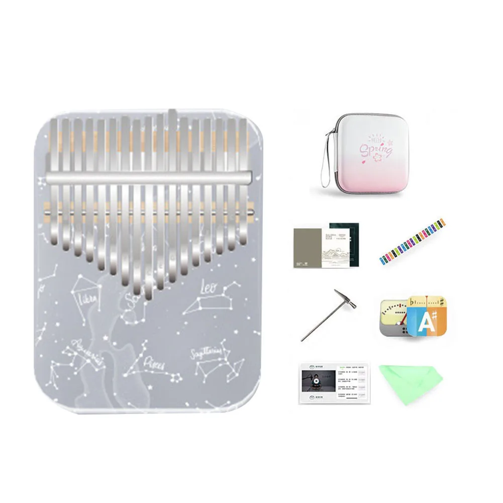 17Key Kalimba W bag 900g Acrylic Collision-proof Constellation Style Gifts Pink Shock-proof Transparent With Parts
17Key Kalimba W bag 900g Acrylic Collision-proof Constellation Style Gifts Pink Shock-proof Transparent With Parts