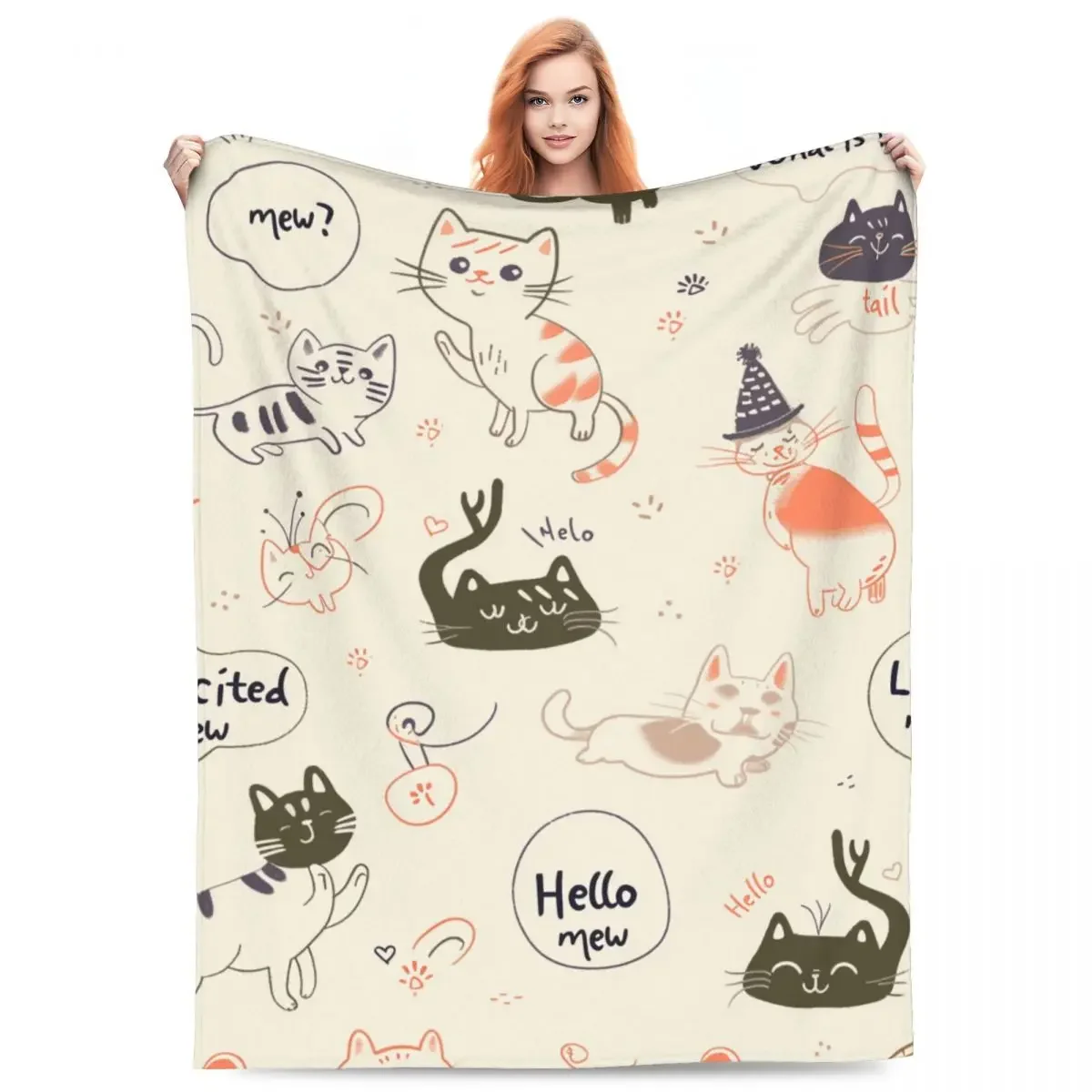 Мягкое одеяло Lovely Kittens, теплое всесезонное одеяло, легкое плюшевое фланелевое одеяло, подходит для кроватей и диванов
Мягкое одеяло Lovely Kittens, теплое всесезонное одеяло, легкое плюшевое фланелевое одеяло, подходит для кроватей и диванов