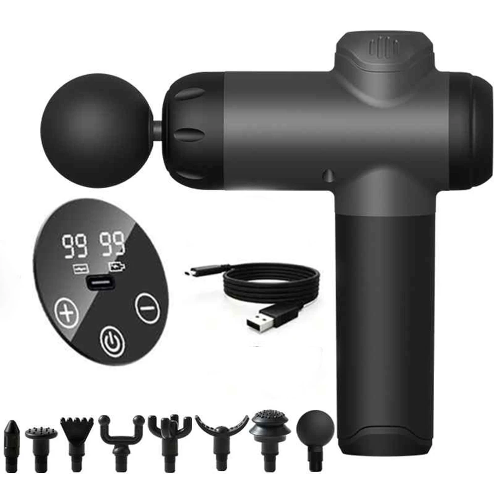 Fascia Gun 8-Head 99 Level Lcd Relaxing Muscle Massager Convenient Home Massage Gun Multifunctional
Fascia Gun 8-Head 99 Level Lcd Relaxing Muscle Massager Convenient Home Massage Gun Multifunctional